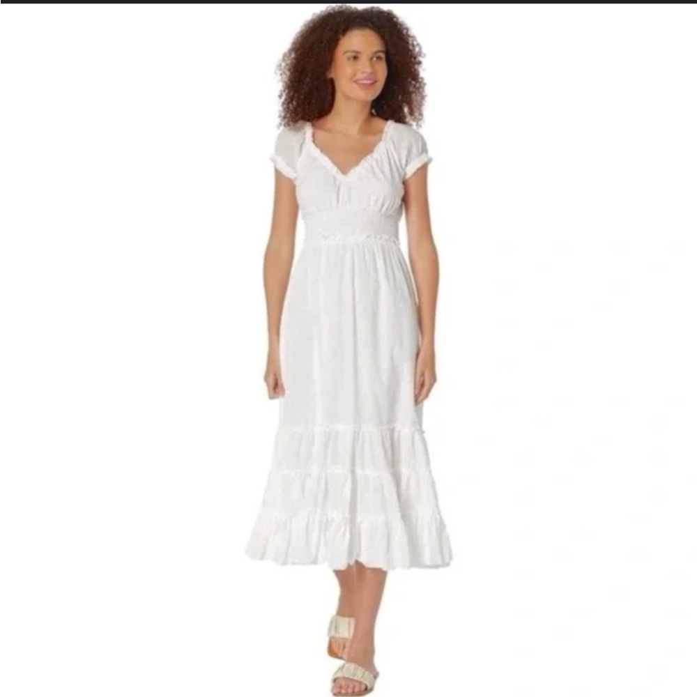 Betsey Johnson Elegant White Midi Dress